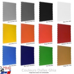 Photo montage des 12 coloris de la gamme Ghia